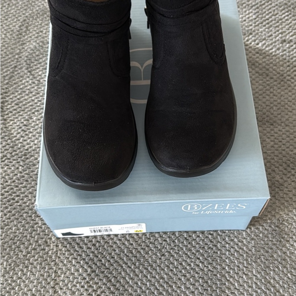 Bzees Black Ankle Booties for Women